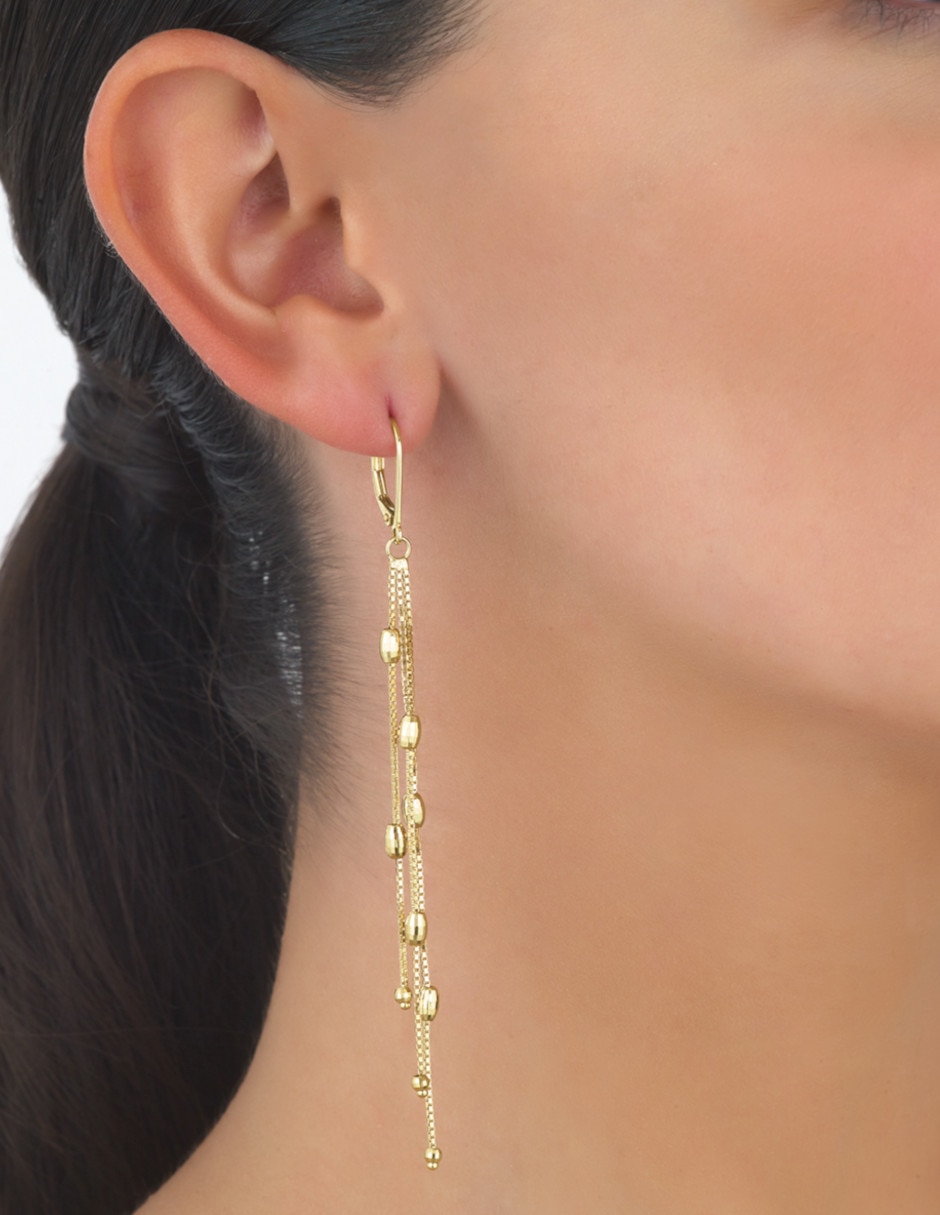 Aretes de borla de oro