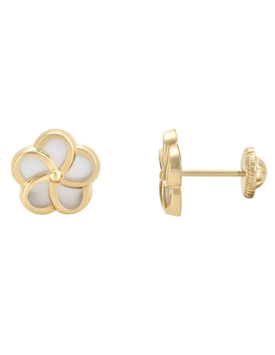 Broqueles de flor de oro 3