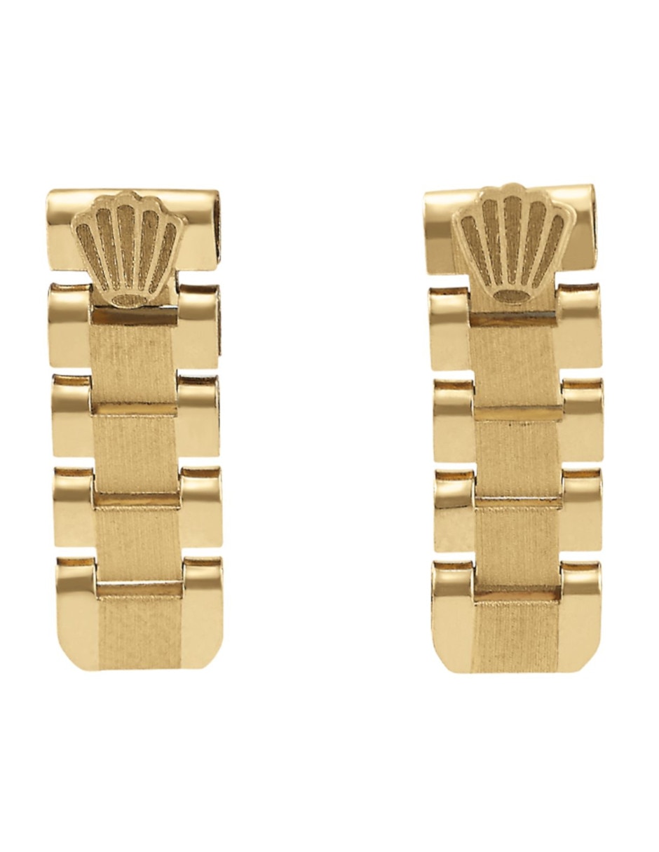 Aretes de eslabones de oro