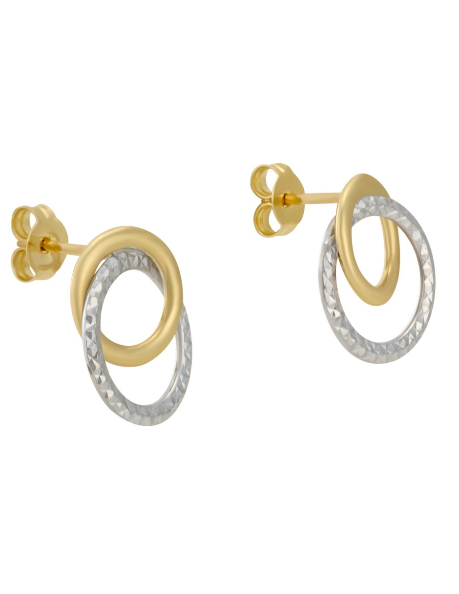 Broqueles circulares de oro 3