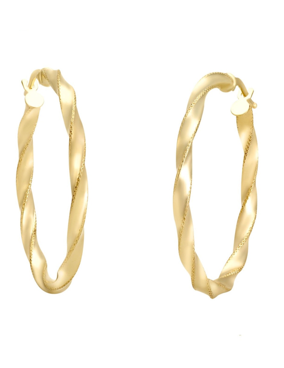 Arracadas de oro 14 K con acabado brillante 3