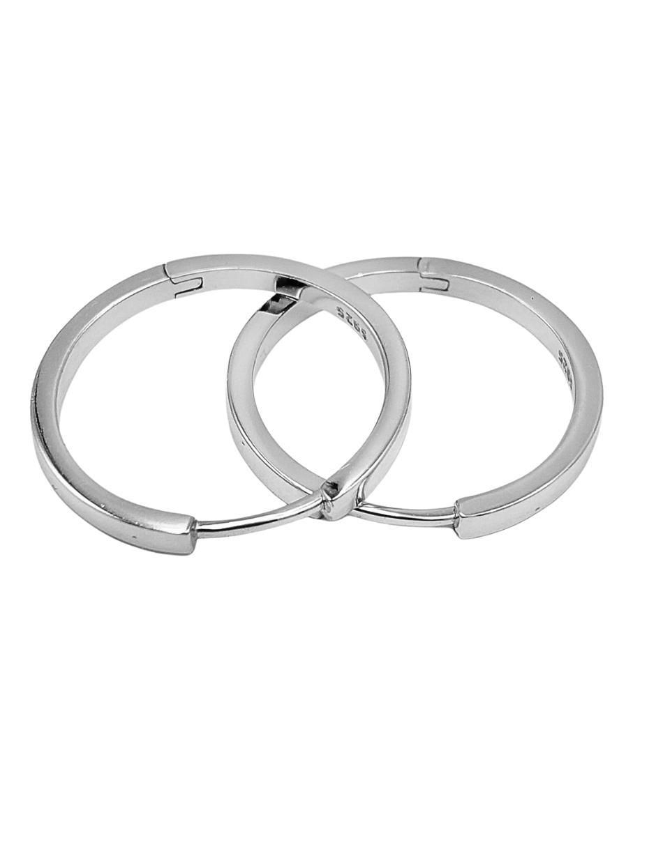 Arracadas de plata P 925 con acabado brillante 2