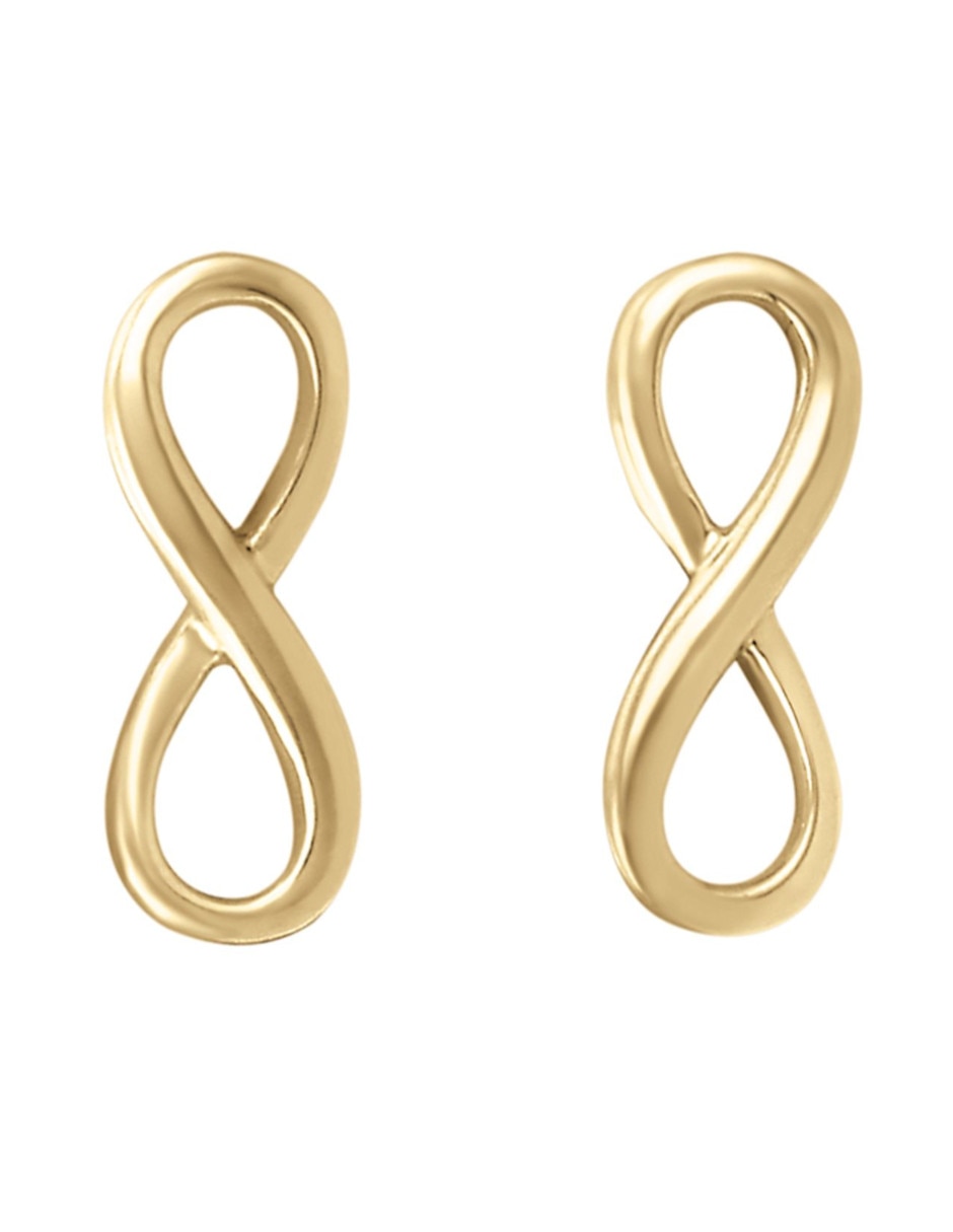 Broqueles de infinito de oro