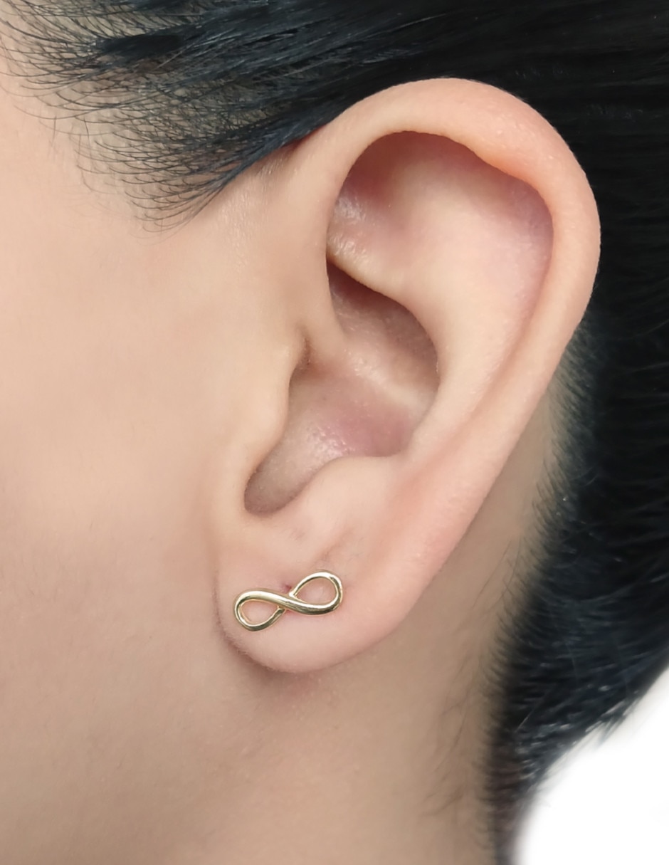 Broqueles de infinito de oro 2