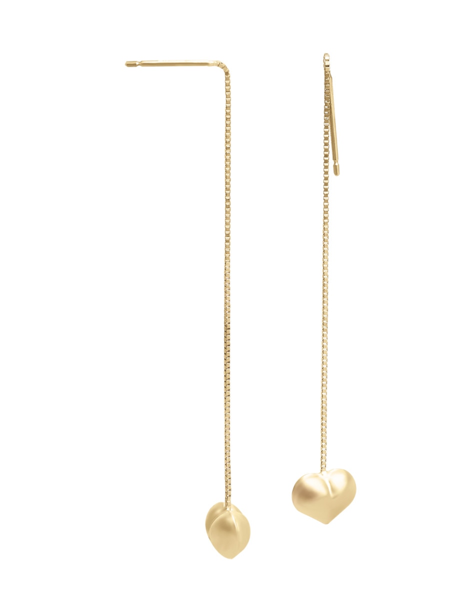 Aretes de corazón de oro Aretes de corazón de oro