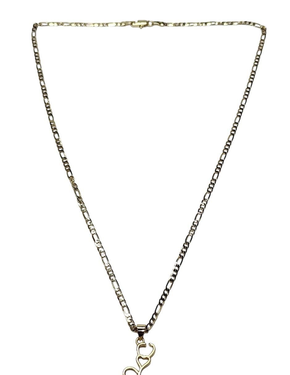 Collar con dije Estetoscopio de oro laminado 14 K 2