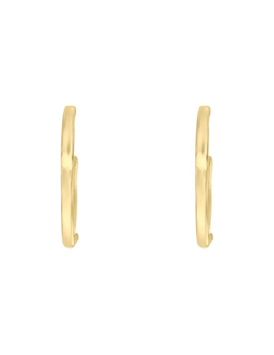 Aretes de corazón de oro con acabado brillante 4