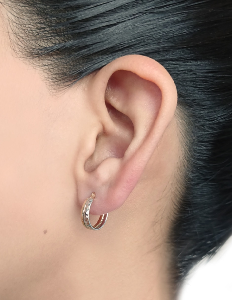 Arracadas de oro con acabado brillante 2
