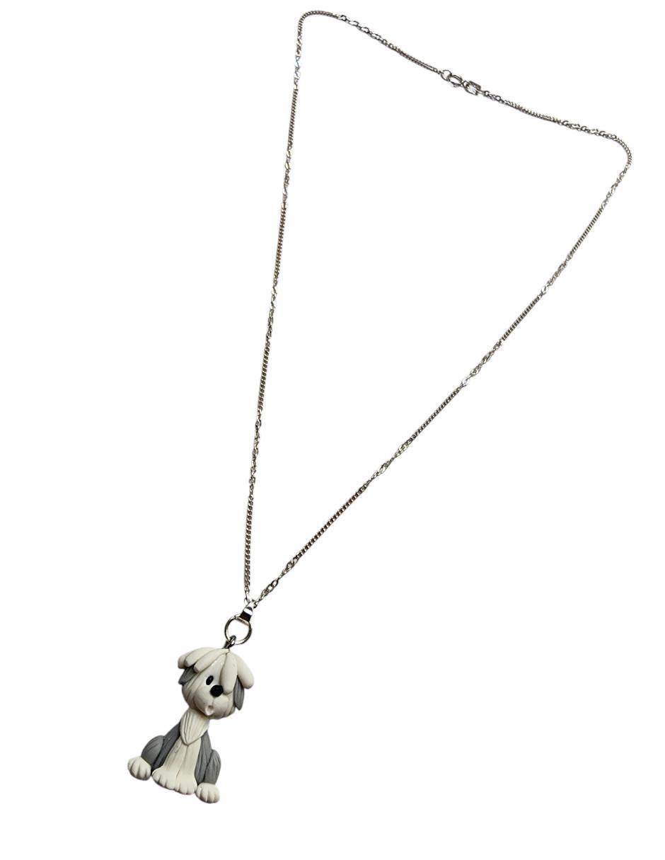 Collar con dije de perro de plata P 925 6