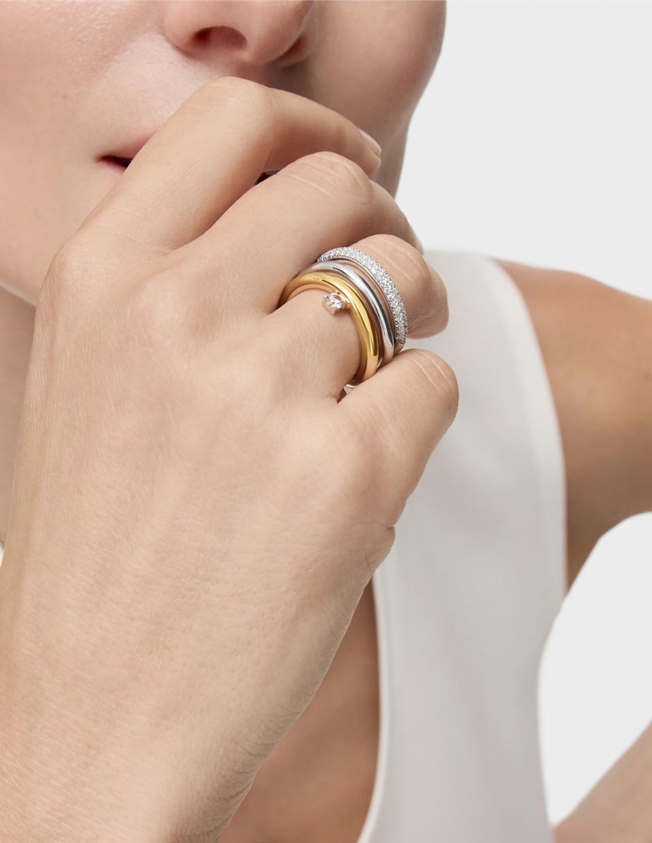 Anillo New Hav 18 k de oro blanco brillante 5