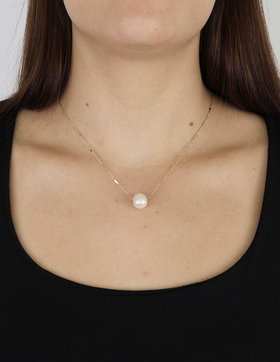 Collar de esfera de oro 10 K 2