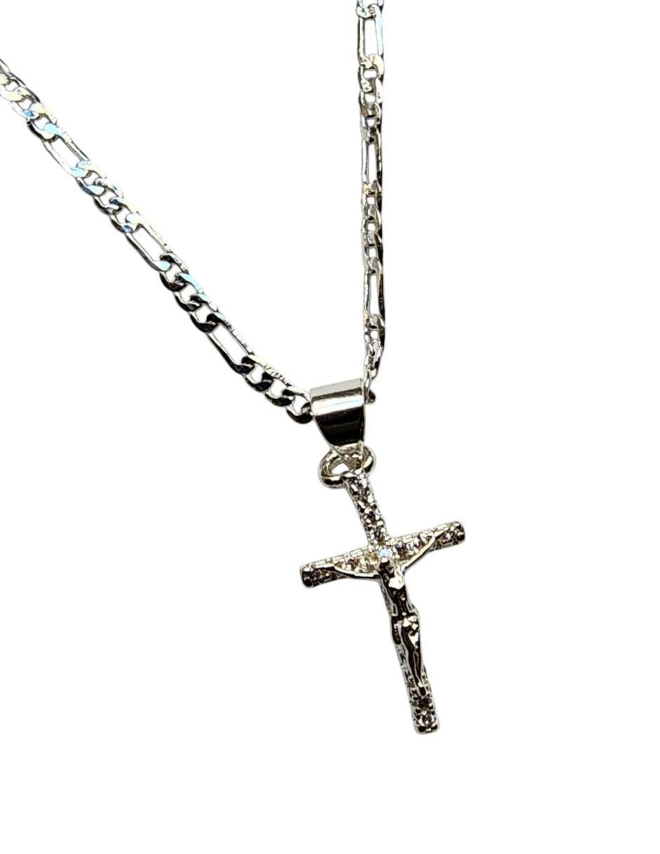 Collar Cristo de cruz de oro laminado 14 K 4
