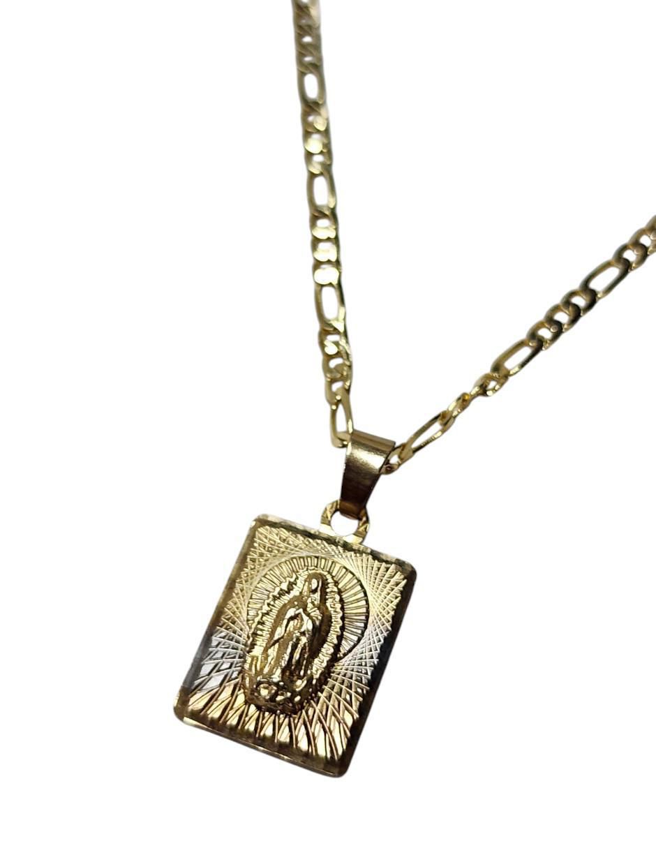 Collar Virgen de Guadalupe de oro laminado 14 K 2