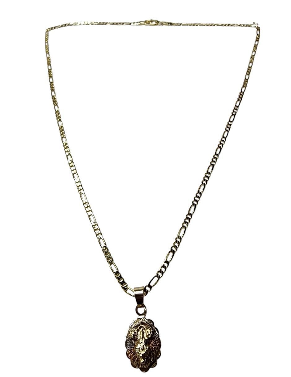 Collar Virgen San Juan de los Lagos de oro laminado 14 K 2