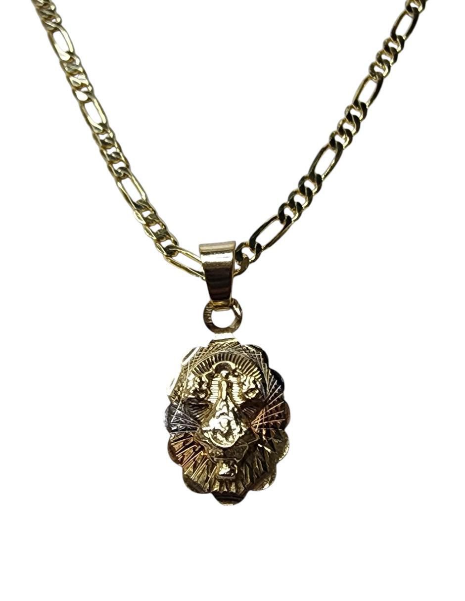 Collar Virgen San Juan de los Lagos de oro laminado 14 K 3
