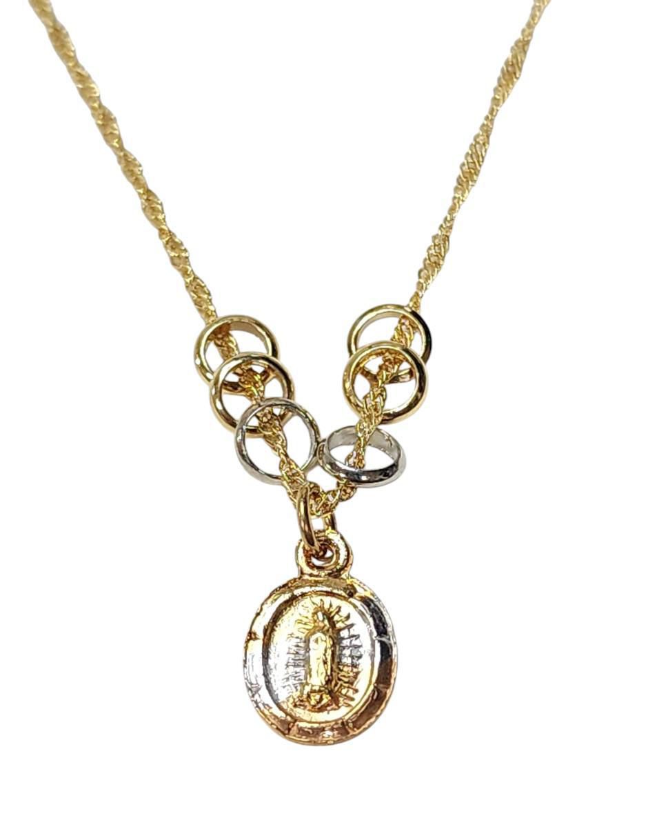 Medalla ovalada virgen de guadalupe de 14 K Medalla ovalada virgen de guadalupe de 14 K