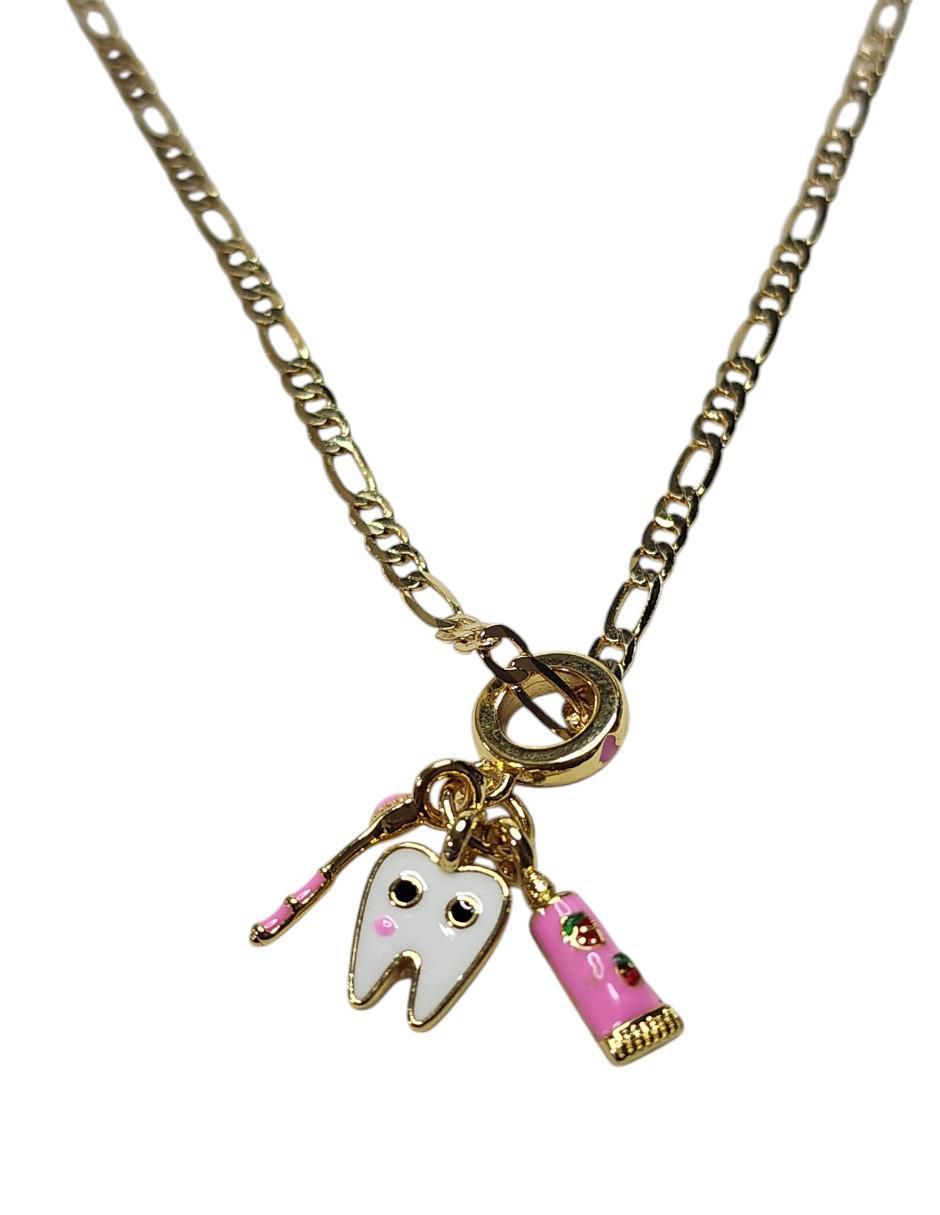 Collar Dentista de oro laminado 14 K