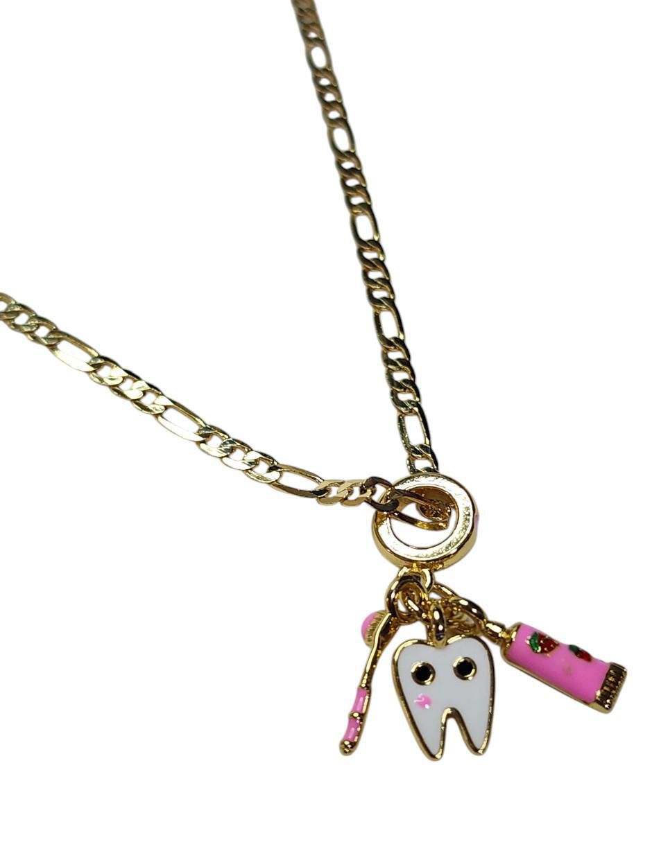 Collar Dentista de oro laminado 14 K 3