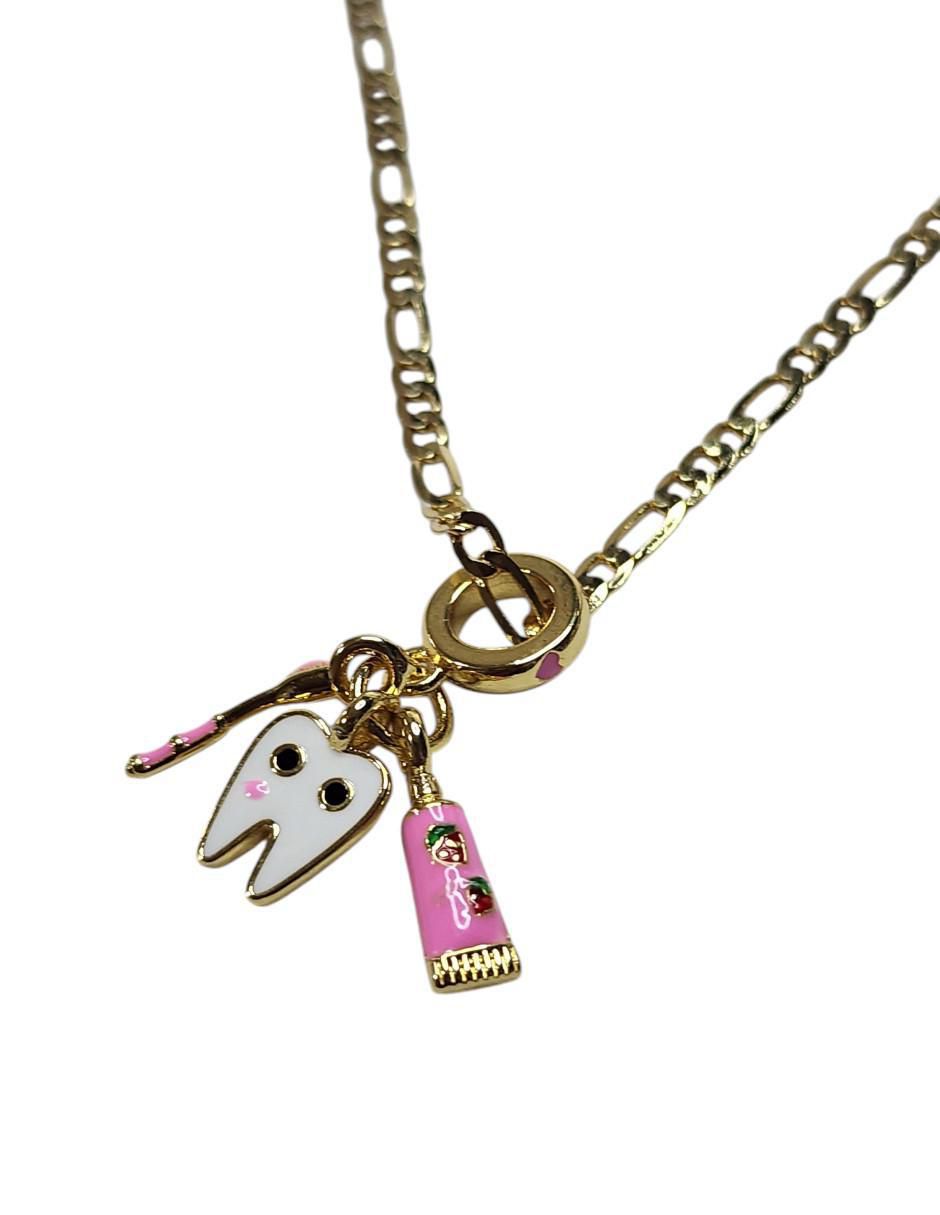 Collar Dentista de oro laminado 14 K 4