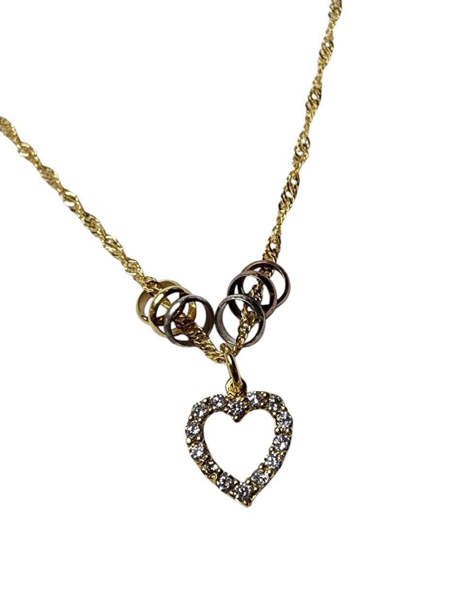 Collar de corazón de oro laminado 14 K 5