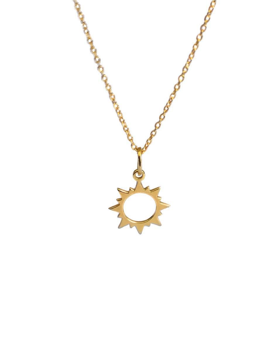 Collar con dije de sol Universe de plata P 925 2