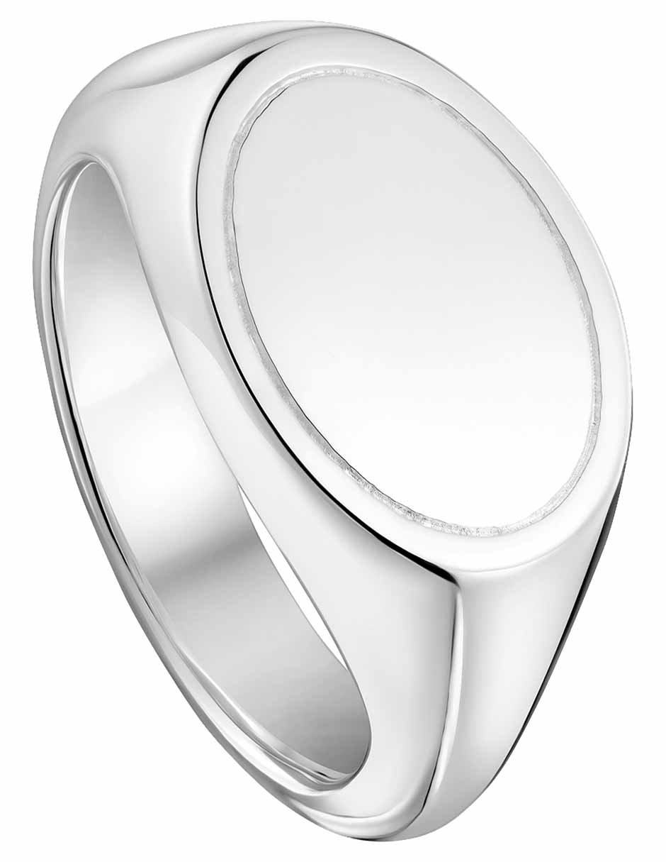 Anillo ovalado Basics P 925 de plata brillante 2
