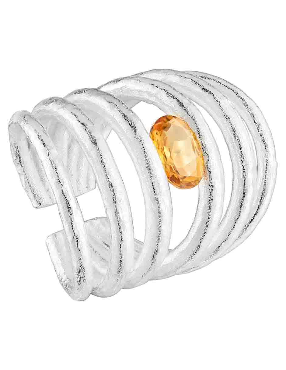 Anillo Duna P 925 de plata citrina brillante 2