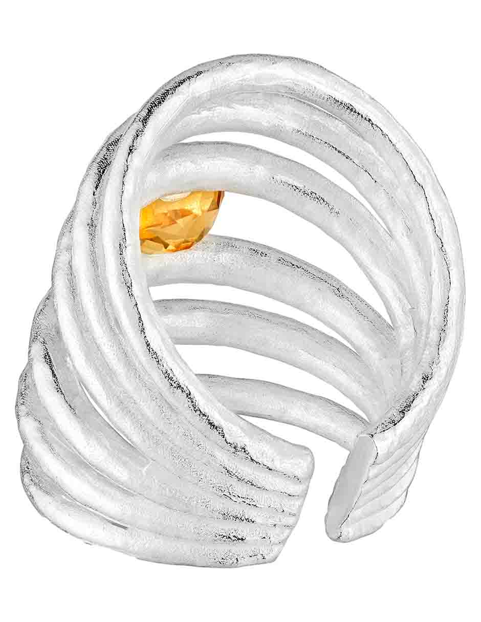 Anillo Duna P 925 de plata citrina brillante 3