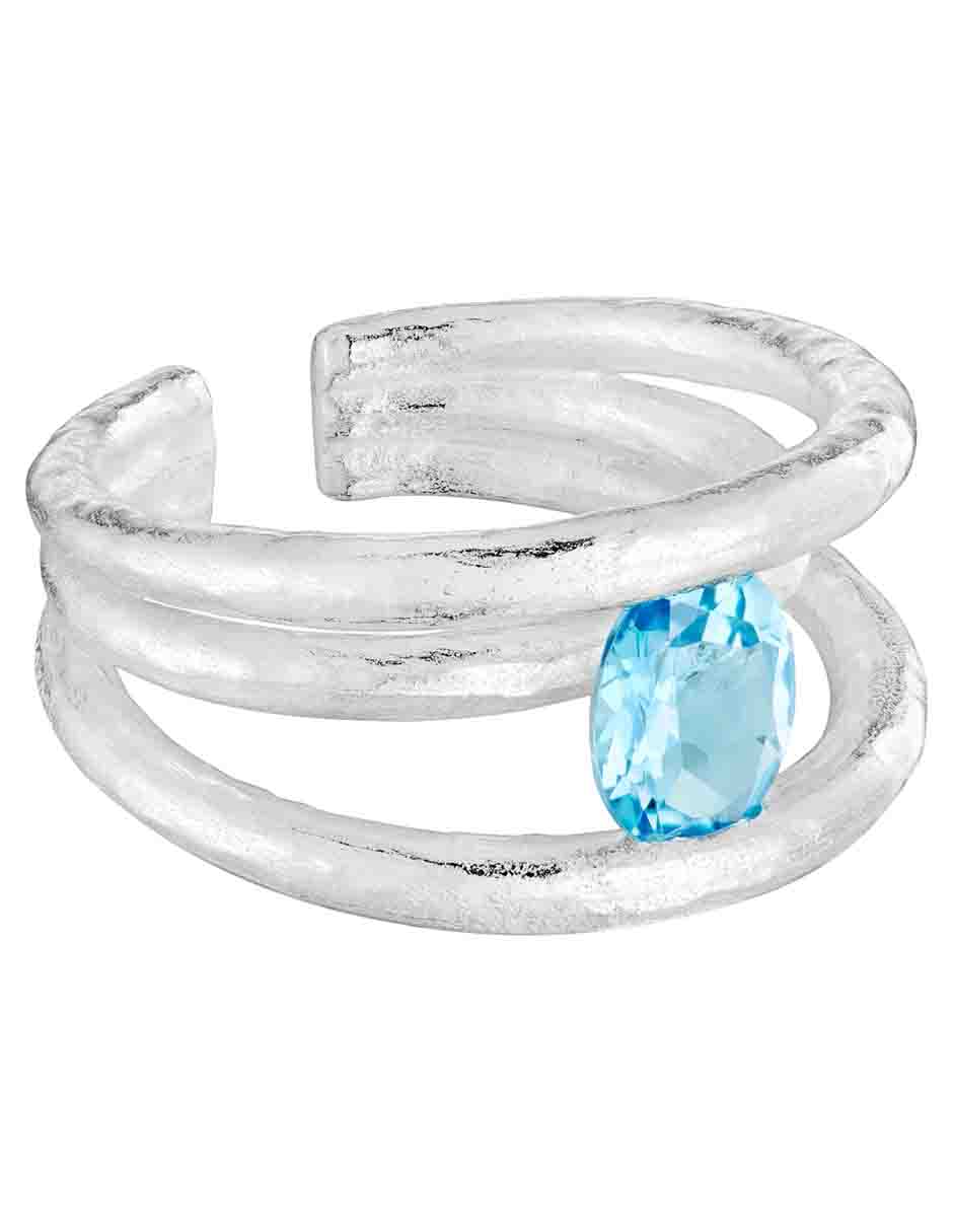 Anillo Duna P 925 de plata topacio brillante Anillo Duna P 925 de plata topacio brillante