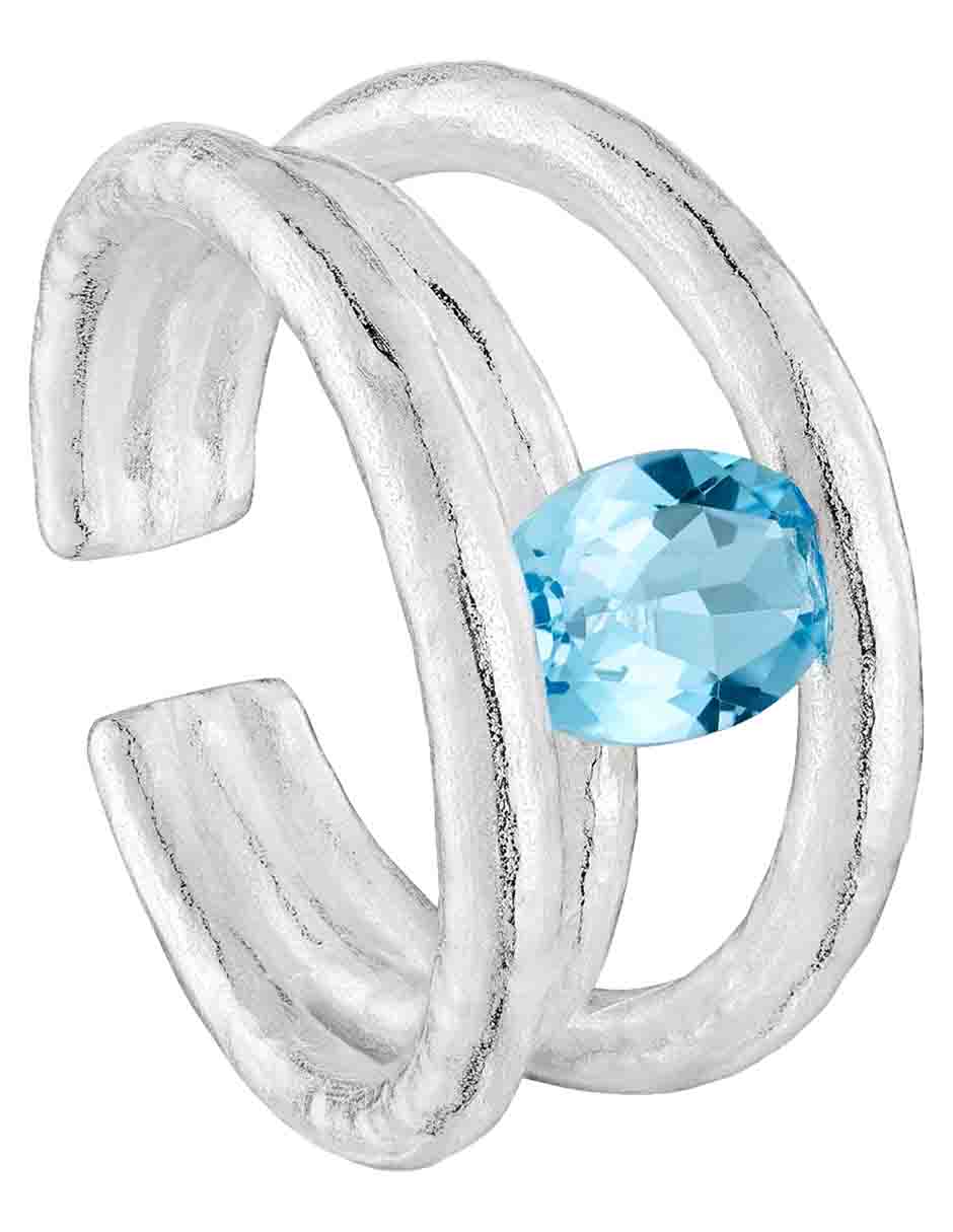Anillo Duna P 925 de plata topacio brillante 2