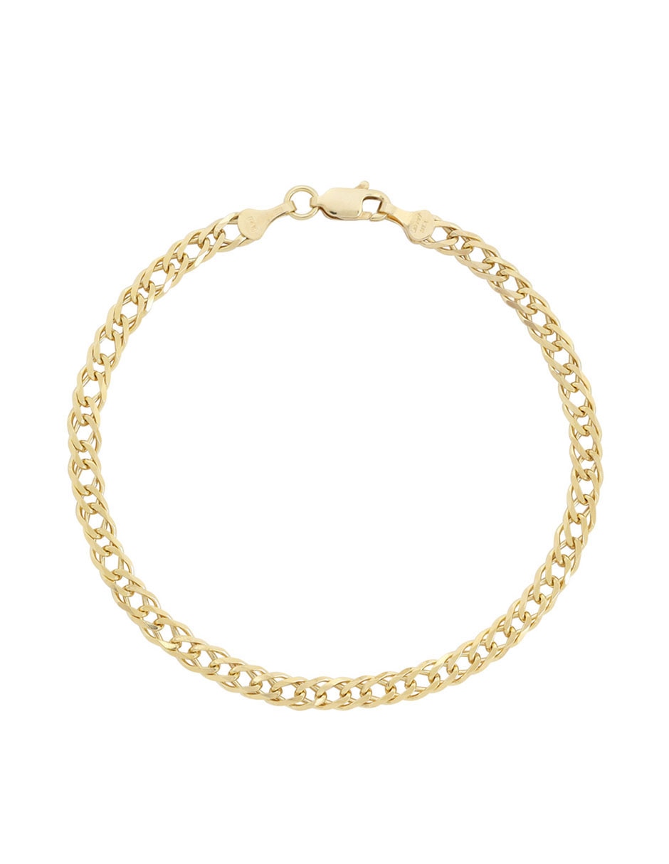 Pulsera de oro 14 K con acabado brillante