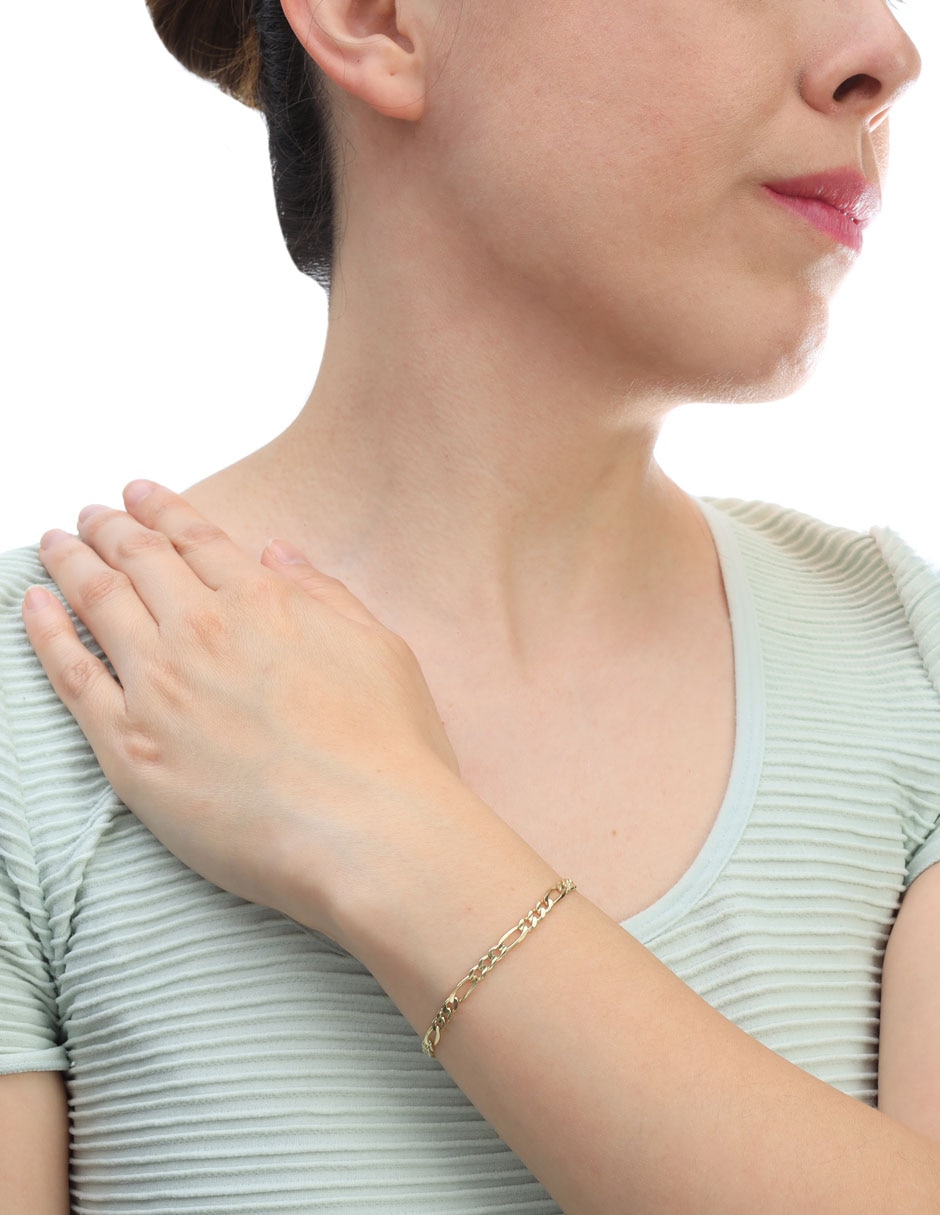 Pulsera de oro 14 K con acabado brillante 4