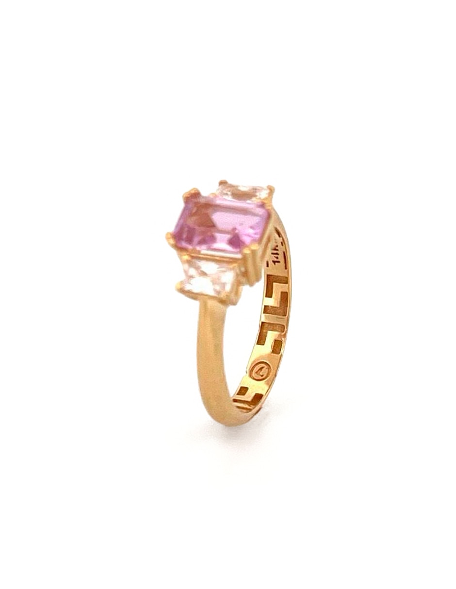 Anillo 14 k de oro zirconia brillante Anillo 14 k de oro zirconia brillante