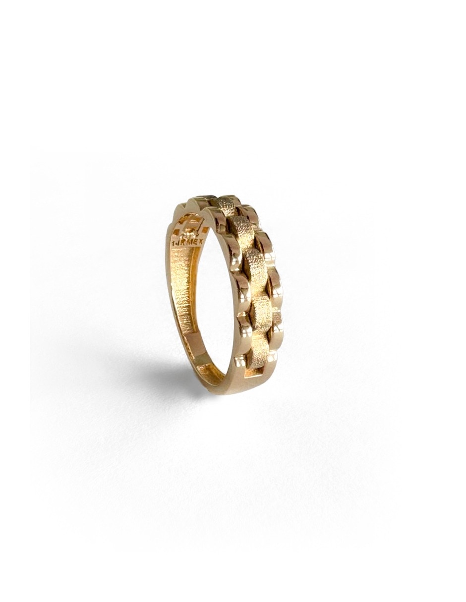 Anillo 14 k de oro pulido
