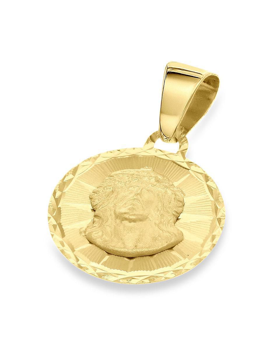 Medalla circular de oro 14 K 2