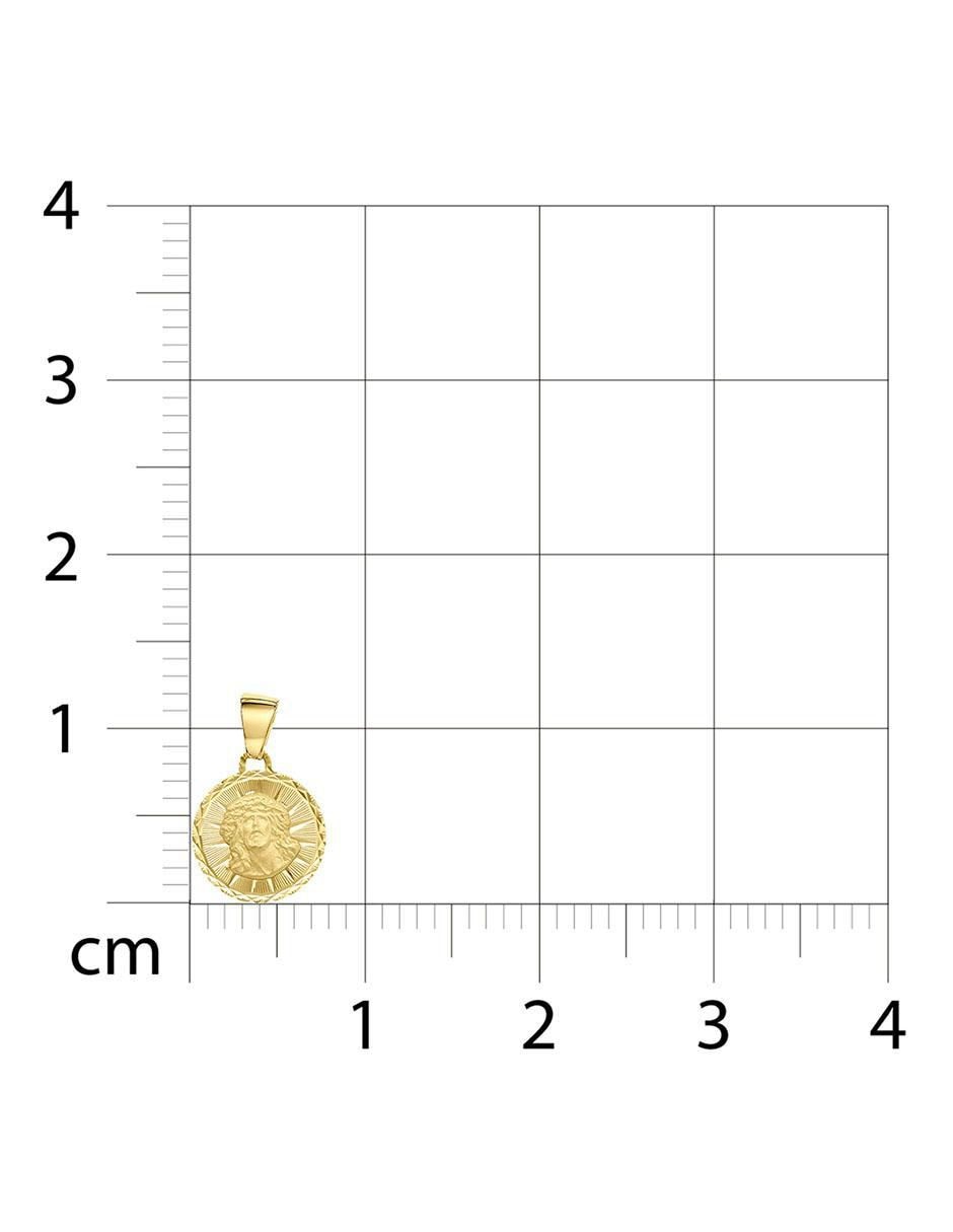 Medalla circular de oro 14 K 3