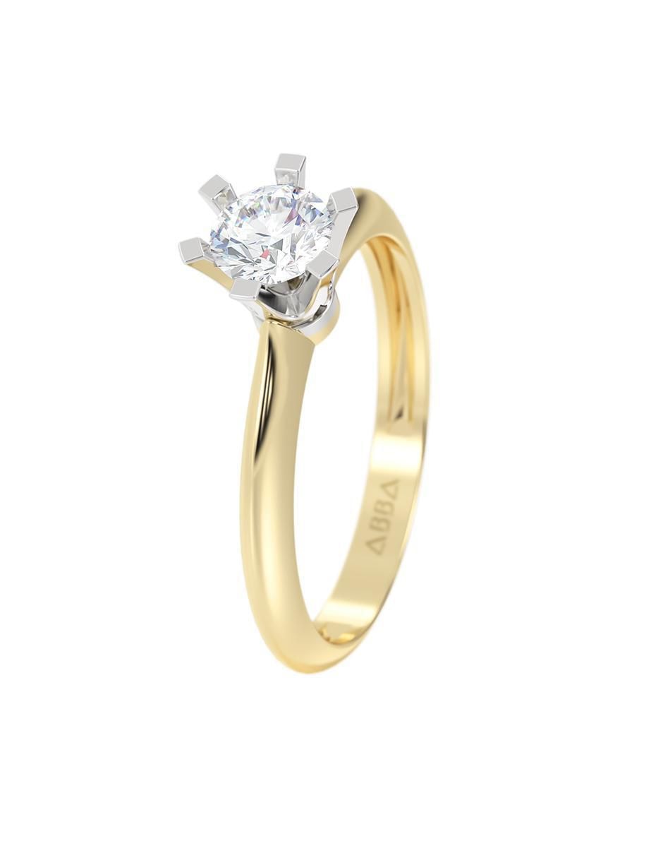 Anillo de compromiso "de" oro 10 k abba joyas no aplica zirconia
