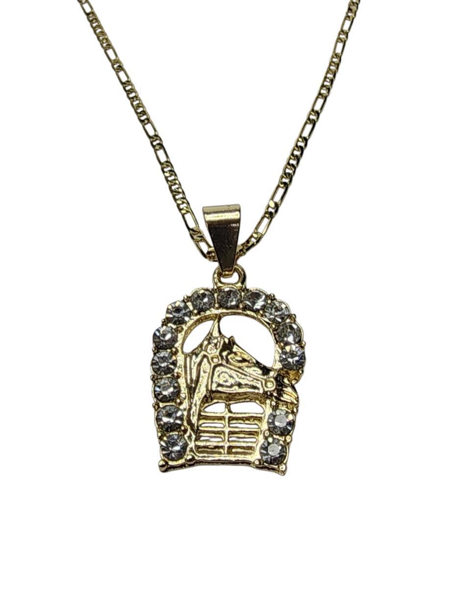 Collar de caballo Equinos de oro laminado 14 K 3