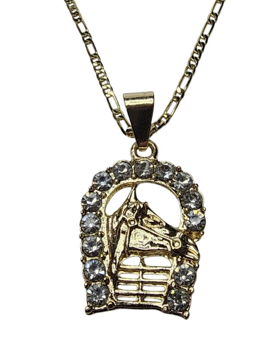Collar de caballo Equinos de oro laminado 14 K 5