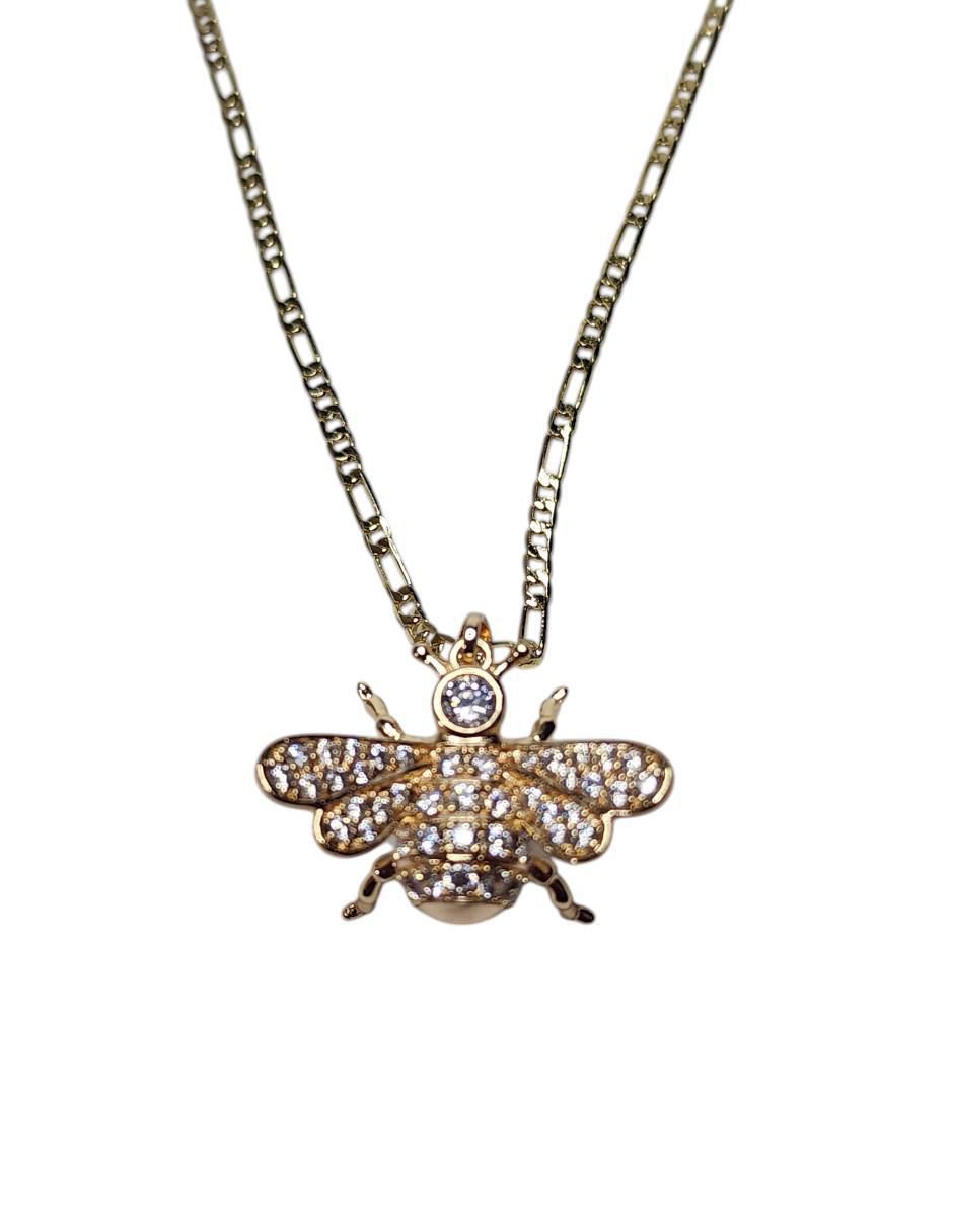 Collar de abeja de oro laminado 14 K Collar de abeja de oro laminado 14 K