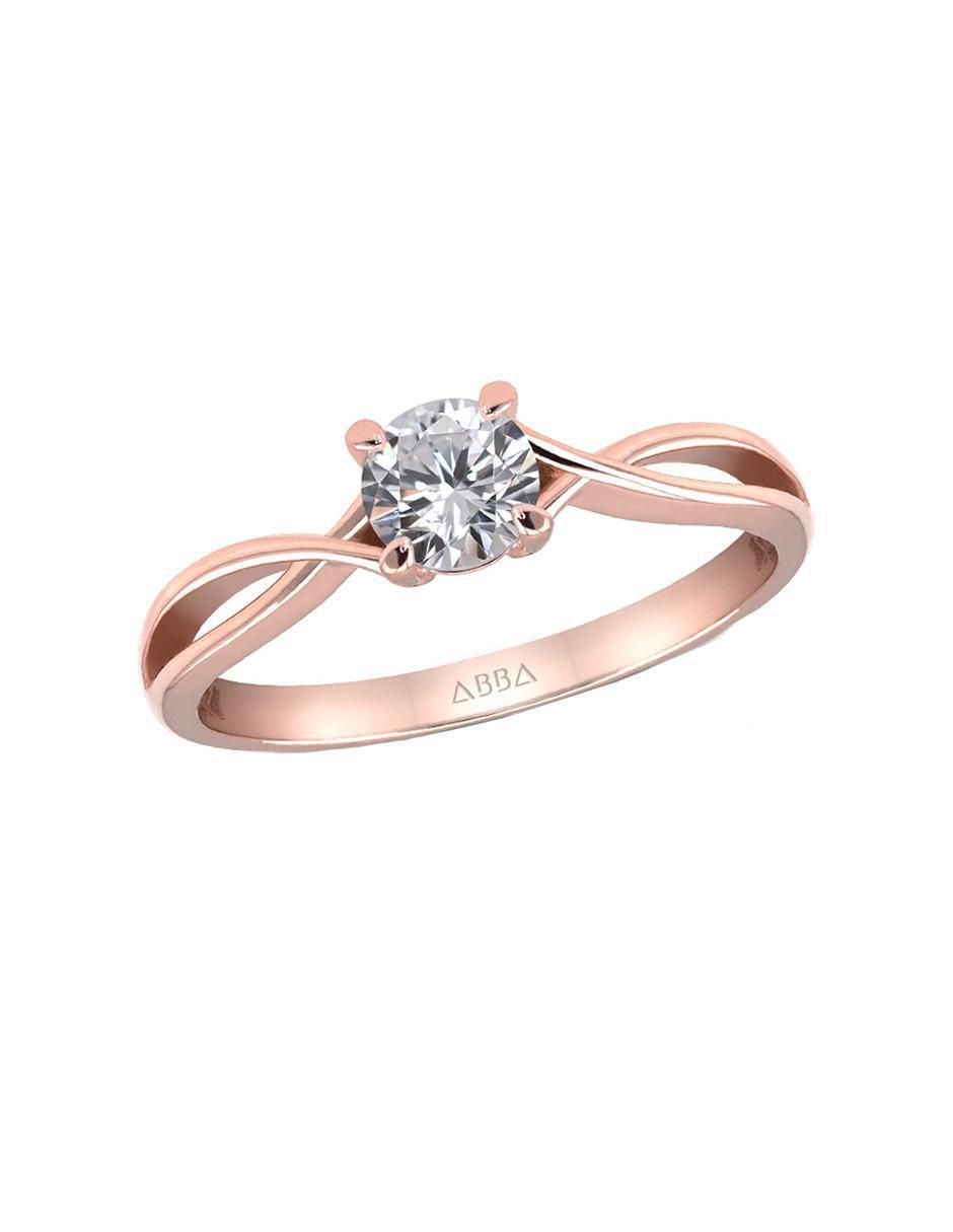 Anillo de compromiso de oro 10 K 
Alexandria zirconia 2