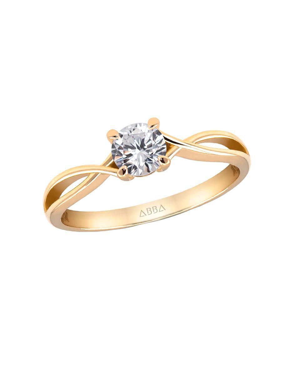 Anillo de compromiso "de" oro 10 k abba joyas no aplica moissanita