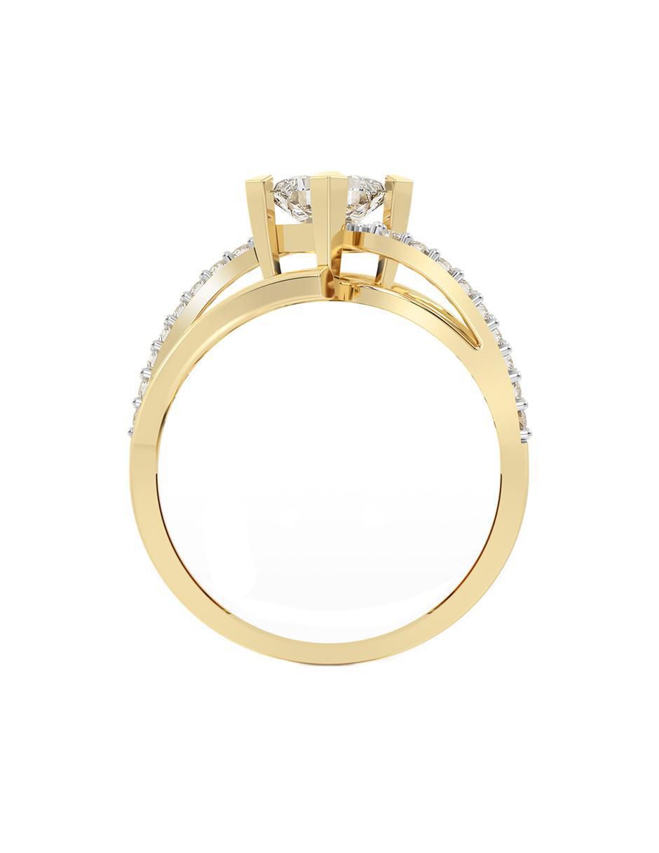 Anillo de compromiso "de" oro 14 k abba joyas no aplica zirconia