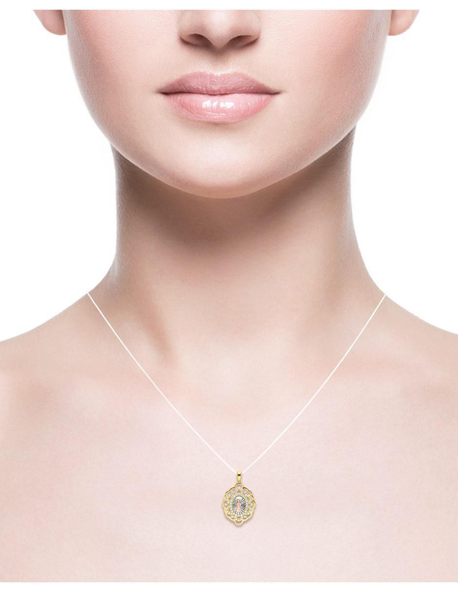 Medalla virgen de guadalupe de oro florentino 14 K 2
