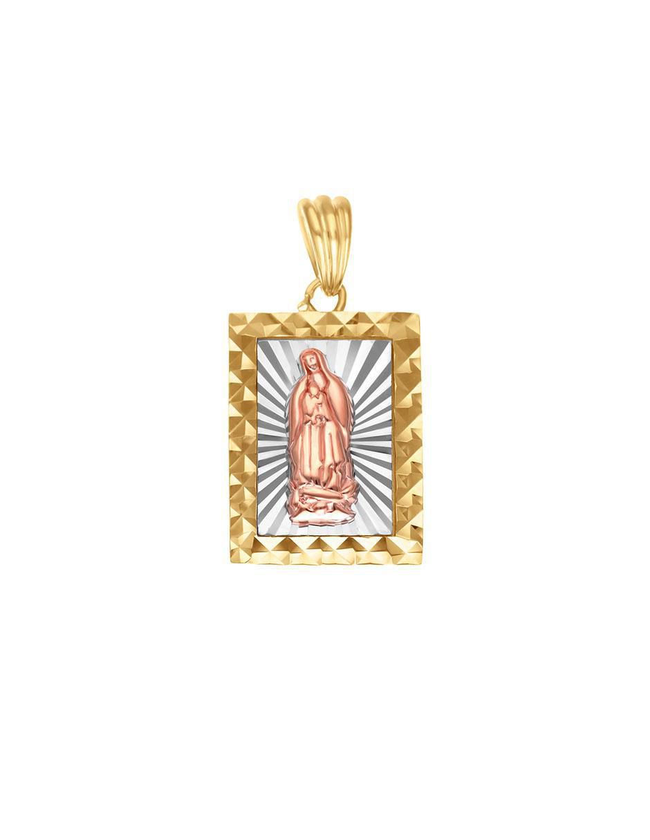 Medalla virgen de guadalupe de oro florentino 14 K