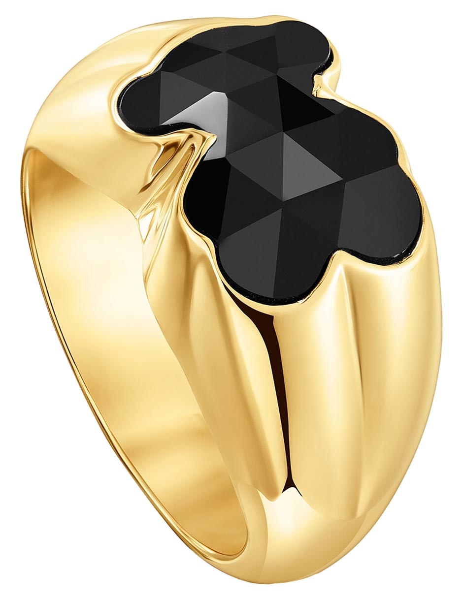 Anillo de oso Icon Color P 925 de plata ónix brillante 2