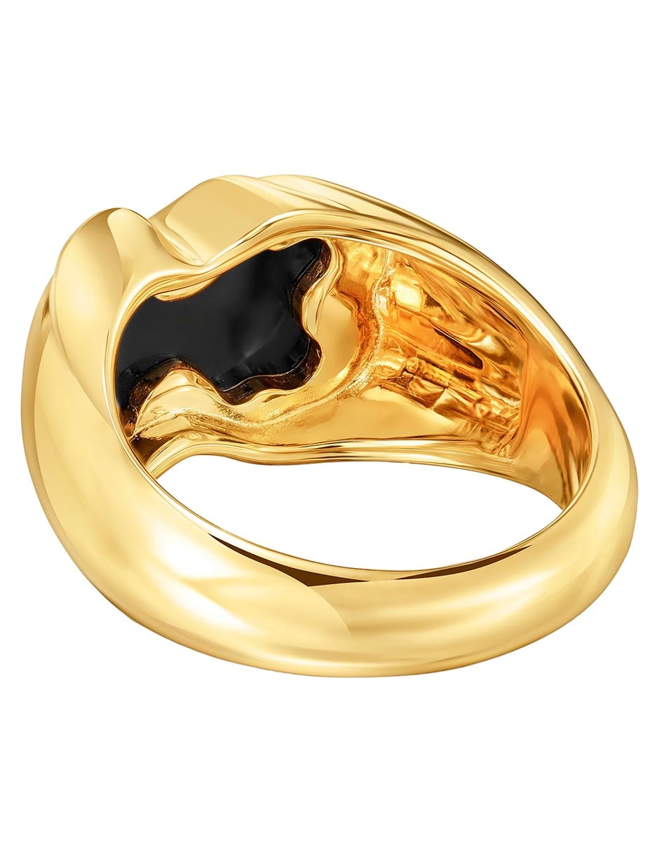Anillo de oso Icon Color P 925 de plata ónix brillante 3