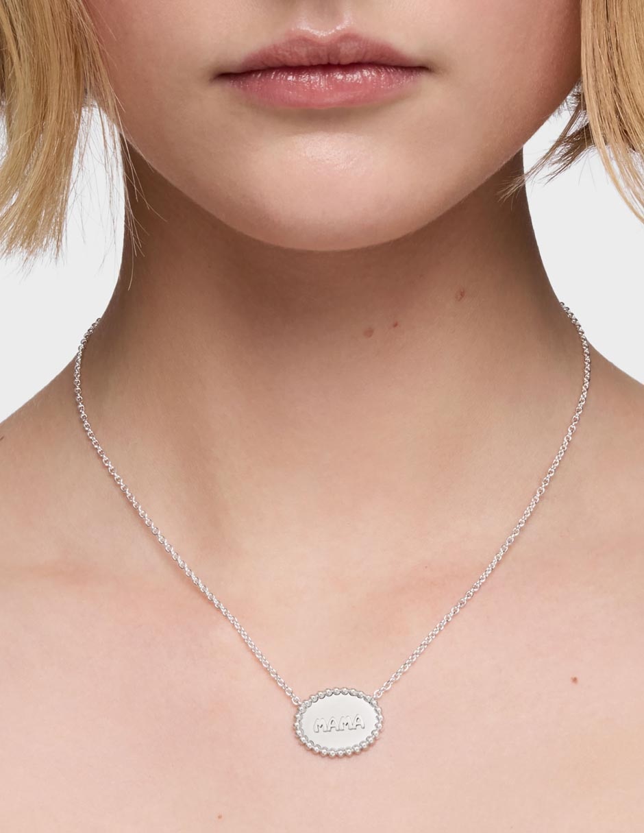 Collar ovalado Mamá de plata P 925 7