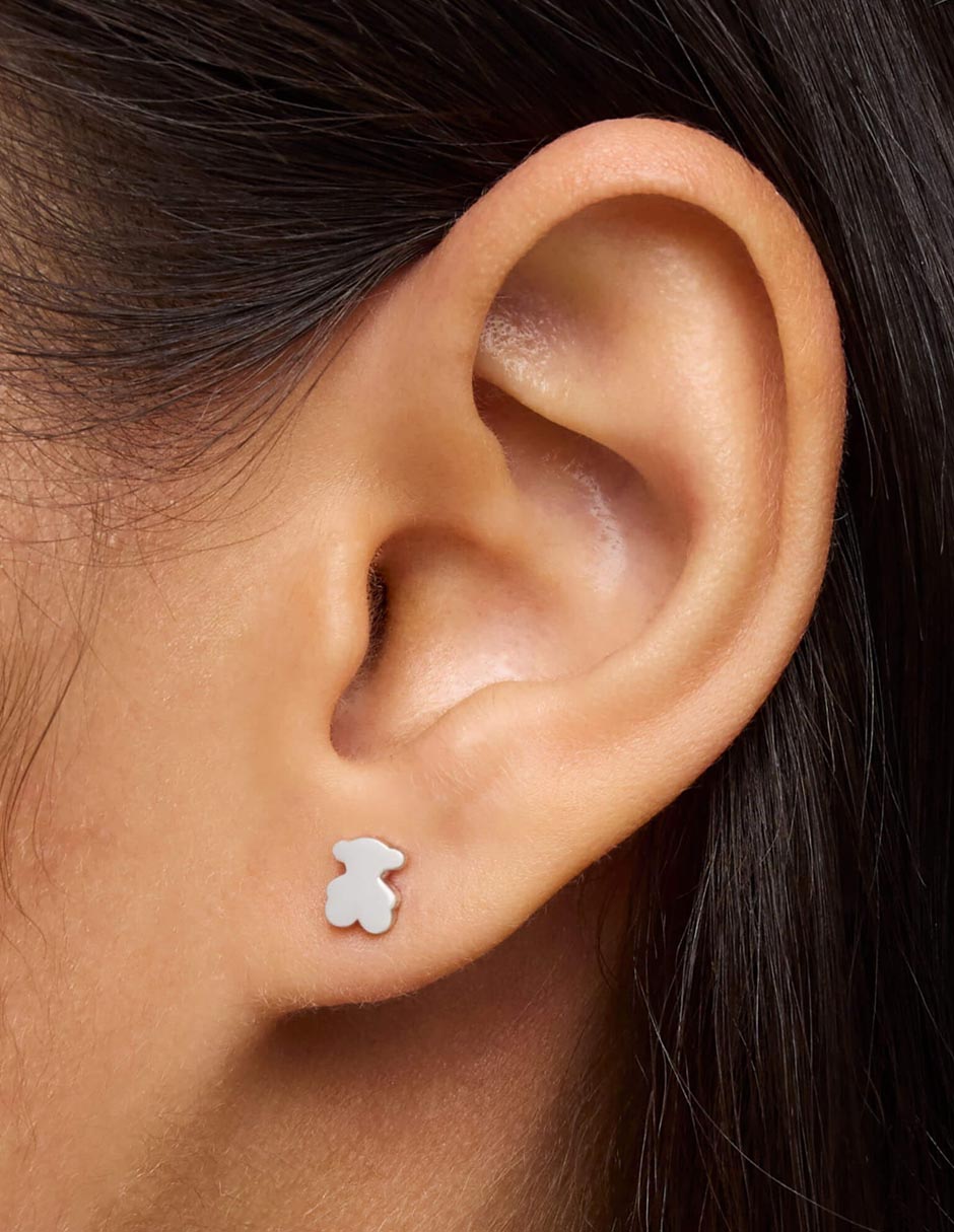 Aretes de oso Sweet Dolls de plata P 925 con acabado brillante 6