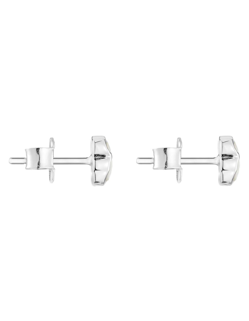Aretes de oso de plata P 925 con acabado brillante nácar 2